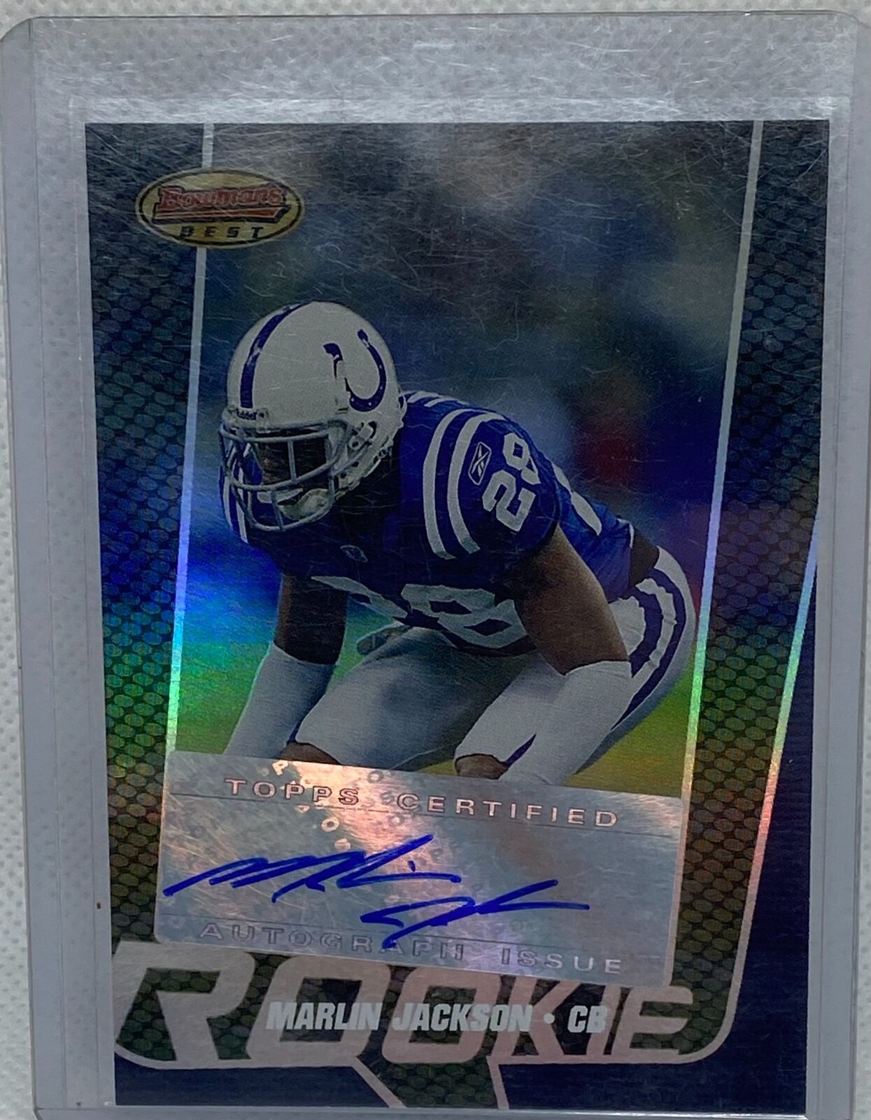 MARLIN JACKSON 2005 TOPPS BOWMAN'S BEST GREEN AUTO RC #D 230/599