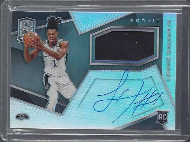 LONNIE WALKER IV 2018-19 SPECTRA ROOKIE JERSEY ON CARD AUTO RC #D 247/299