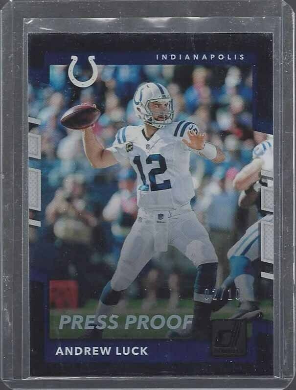 ANDREW LUCK 2017 DONRUSS PRESS PROOF BLACK #D 2/10