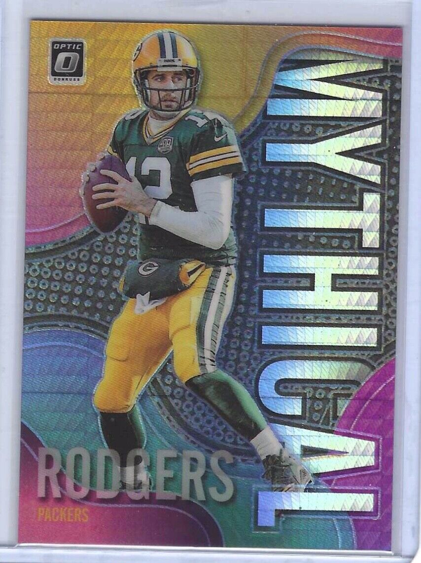 AARON RODGERS 2019 DONRUSS OPTIC MYTHICAL HOLO SSP #M-9