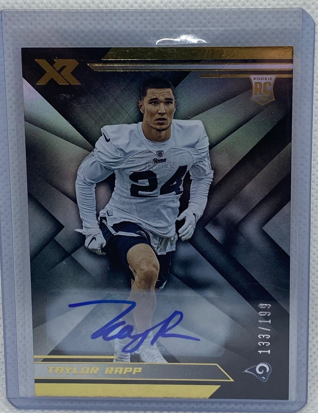 TAYLOR RAPP 2019 PANINI XR AUTO RC #D 133/199
