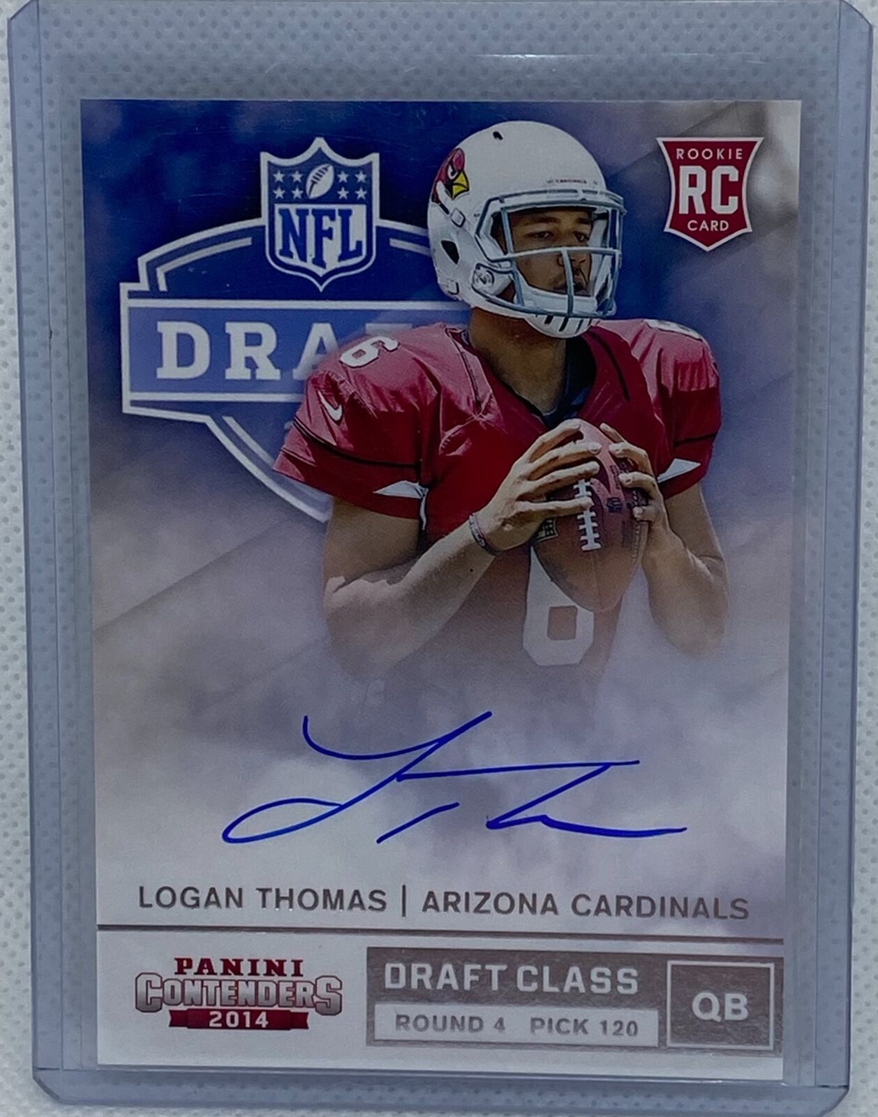 LOGAN THOMAS 2014 PANINI CONTENDERS DRAFT CLASS ON CARD AUTO RC # RDA-LT