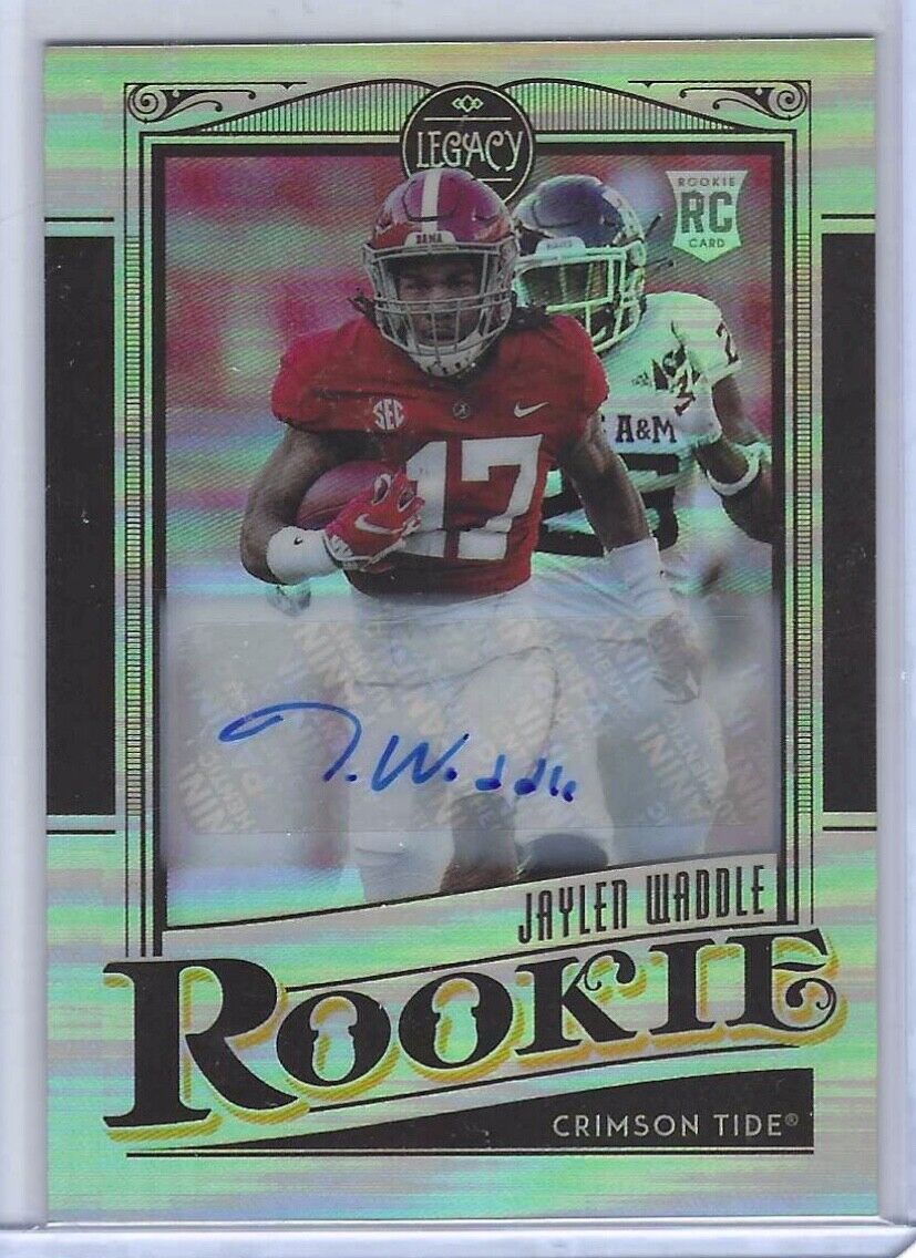 JAYLEN WADDLE 2021 PANINI LEGACY SILVER PRIZM AUTO RC #151