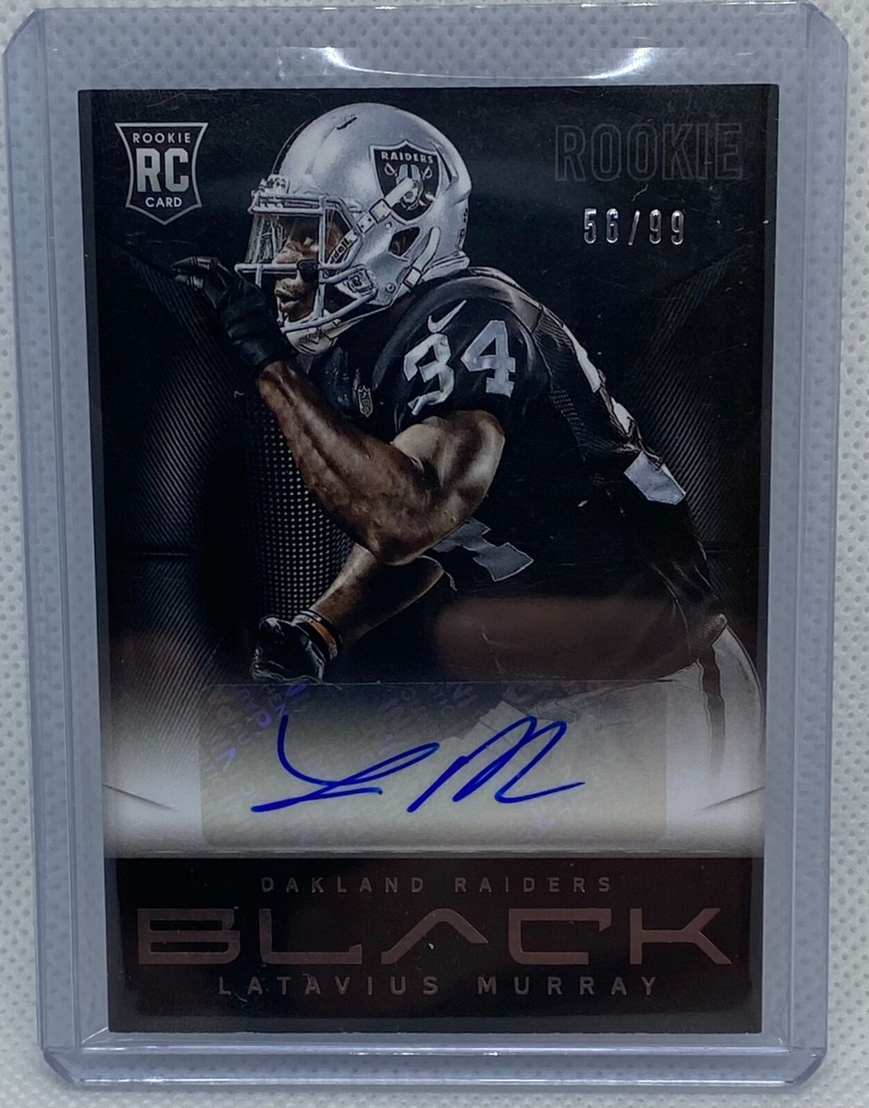 LATAVIUS MURRAY 2013 PANINI BLACK ROOKIE AUTO RC #D 56/99