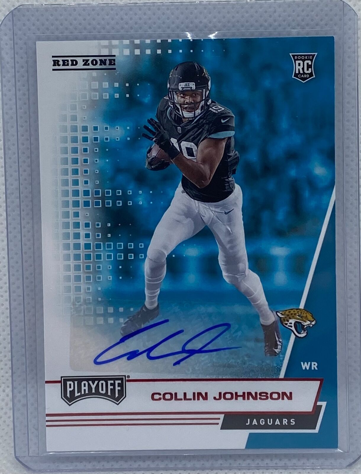 COLLIN JOHNSON 2020 PANINI PLAYOFF RED ZONE ROOKIE AUTO RC #245