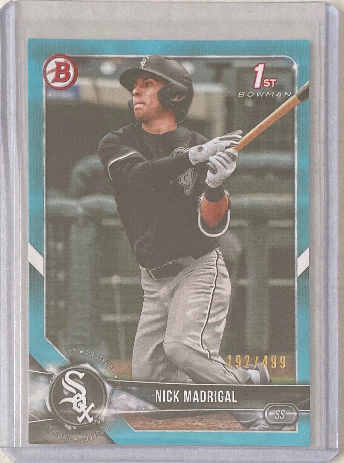 NICK MADRIGAL 2018 BOWMAN PAPER 1ST PROSPECT SKY BLUE #D 192/499