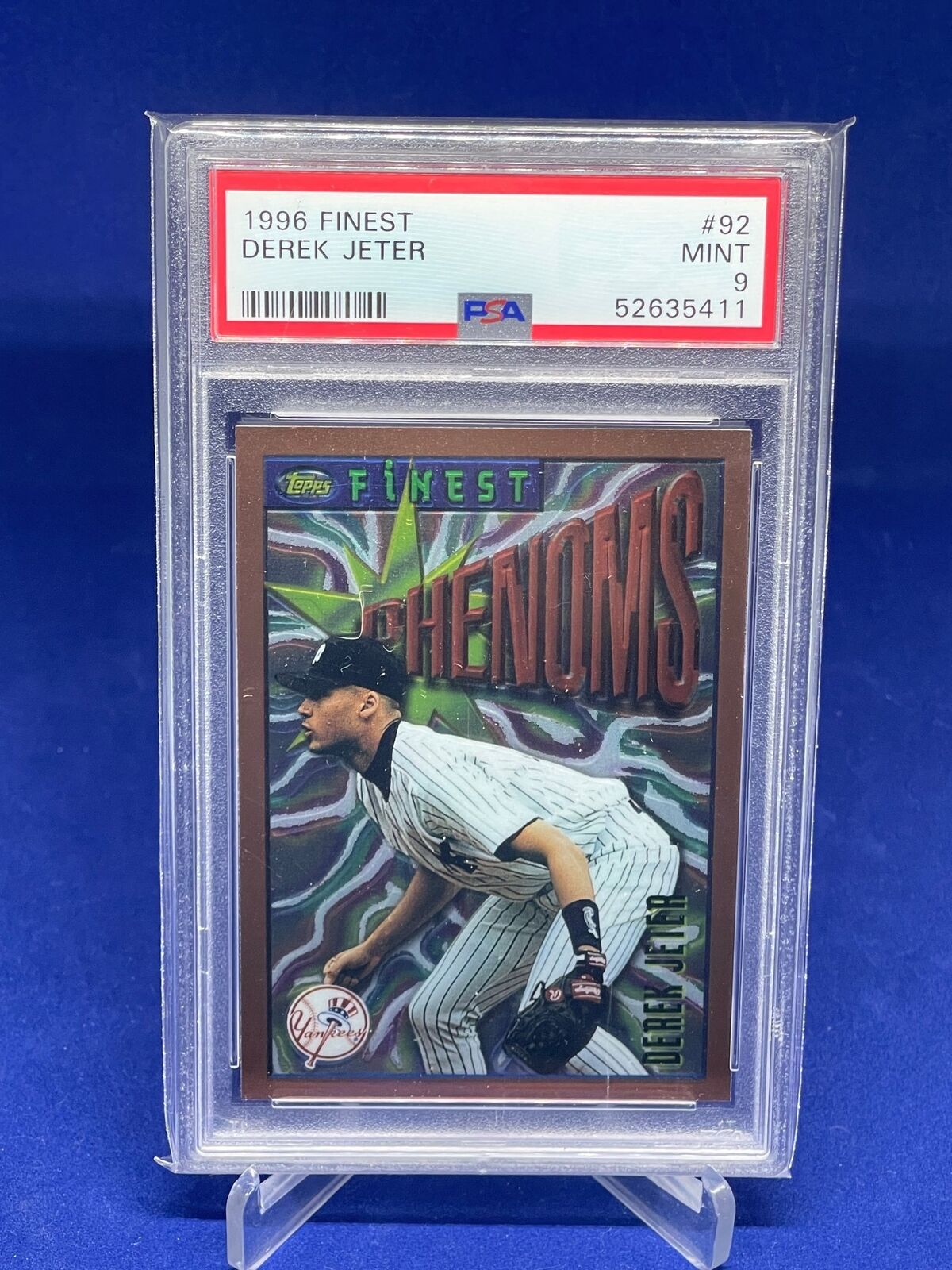DEREK JETER 1996 TOPPS FINEST PHENOMS #92 PSA 9 MINT