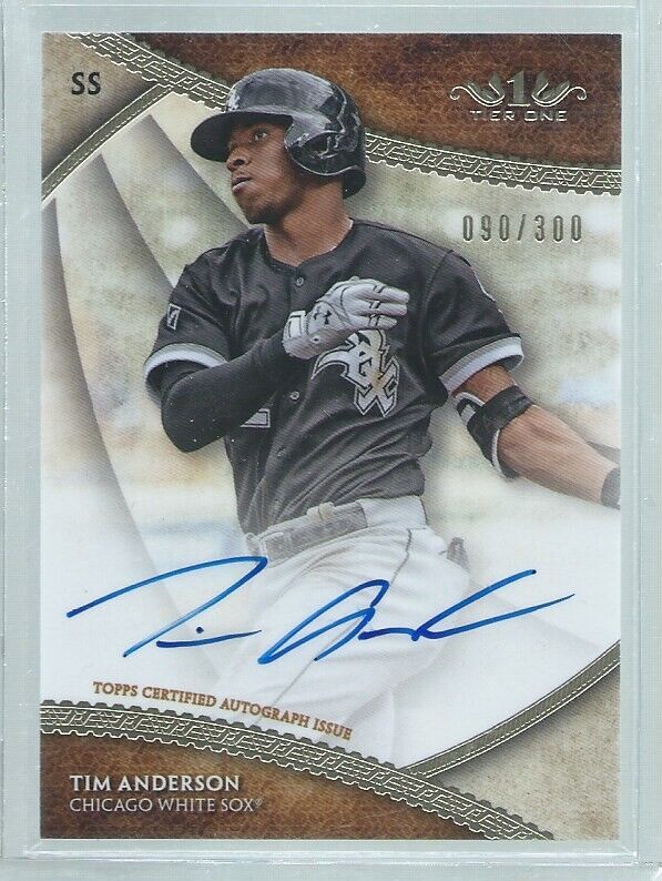 TIM ANDERSON 2017 TOPPS TIER ONE ON CARD AUTO #D 90/300