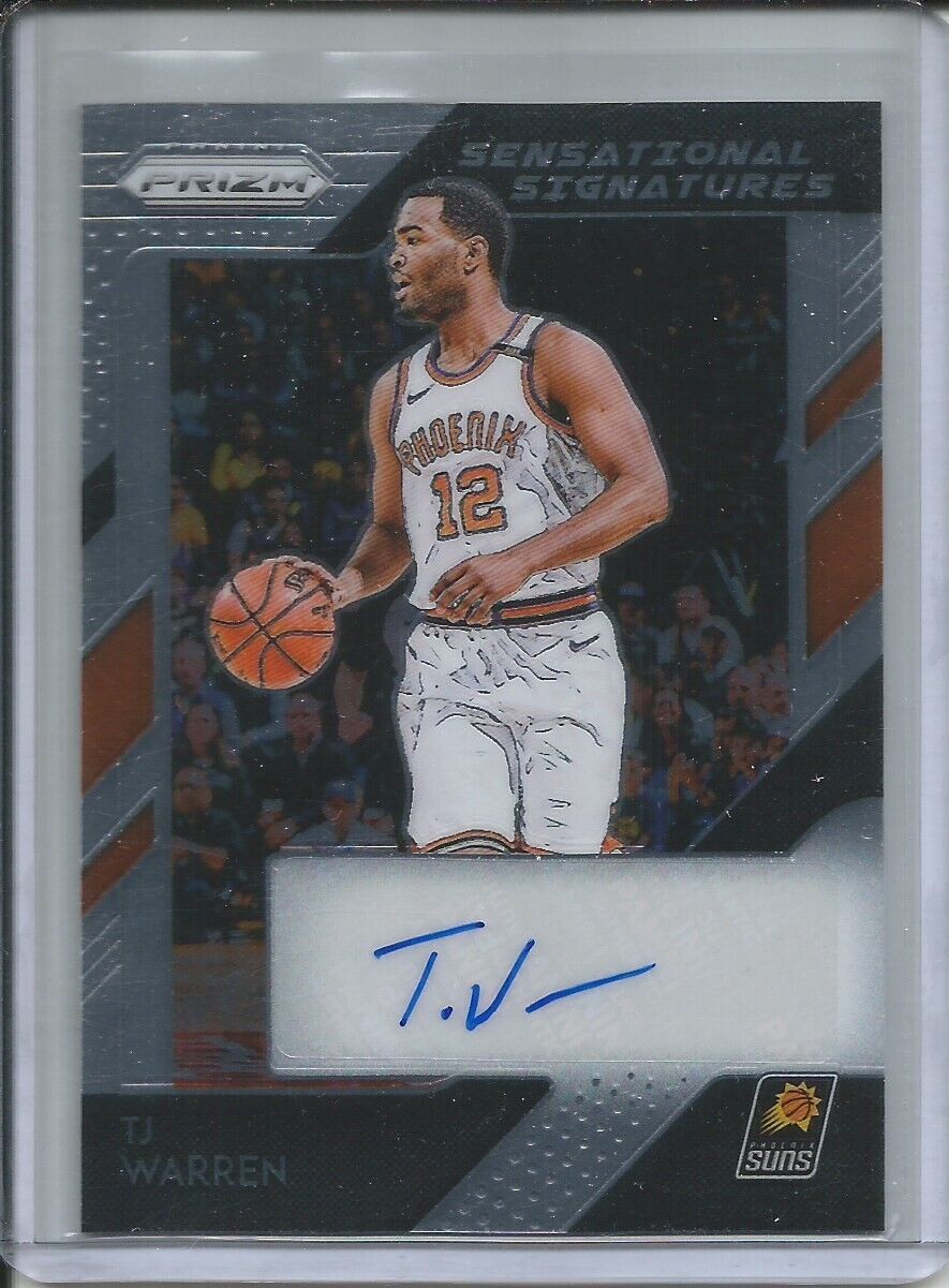 T.J. WARREN 2018-19 PANINI PRIZM SENSATIONAL SIGNATURES AUTO