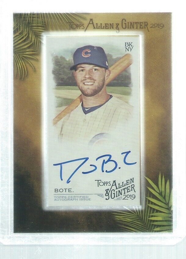 DAVID BOTE 2019 TOPPS ALLEN & GINTER ON CARD AUTO