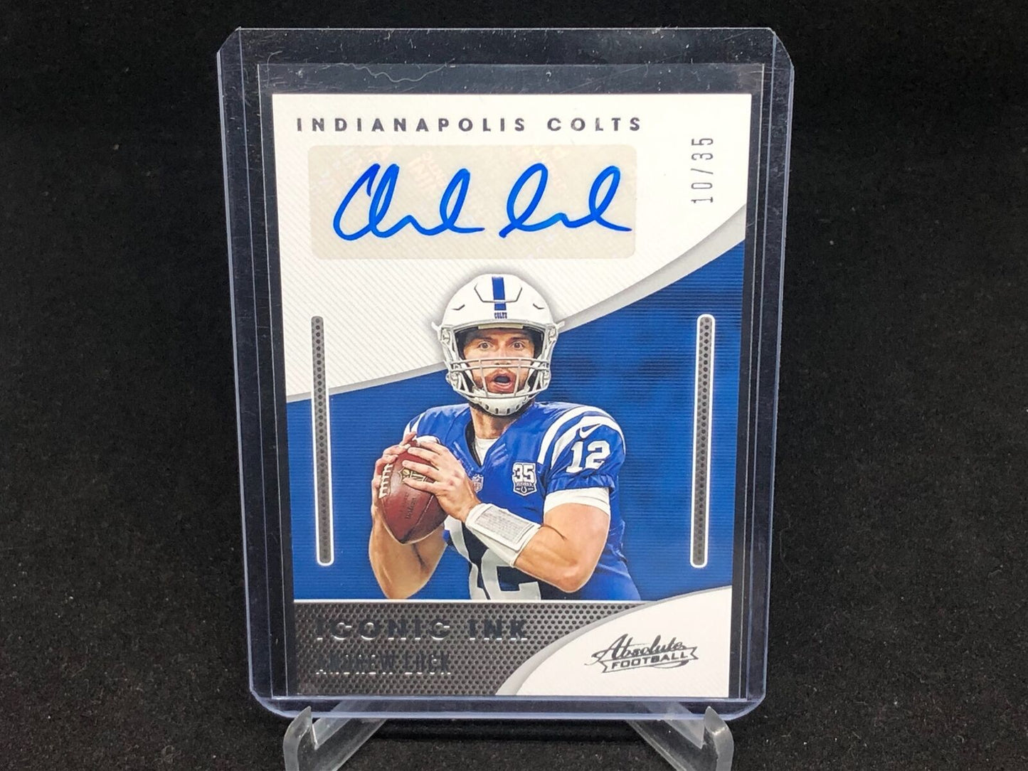 ANDREW LUCK 2020 PANINI ABSOLUTE ICONIC INK AUTO #D 10/35
