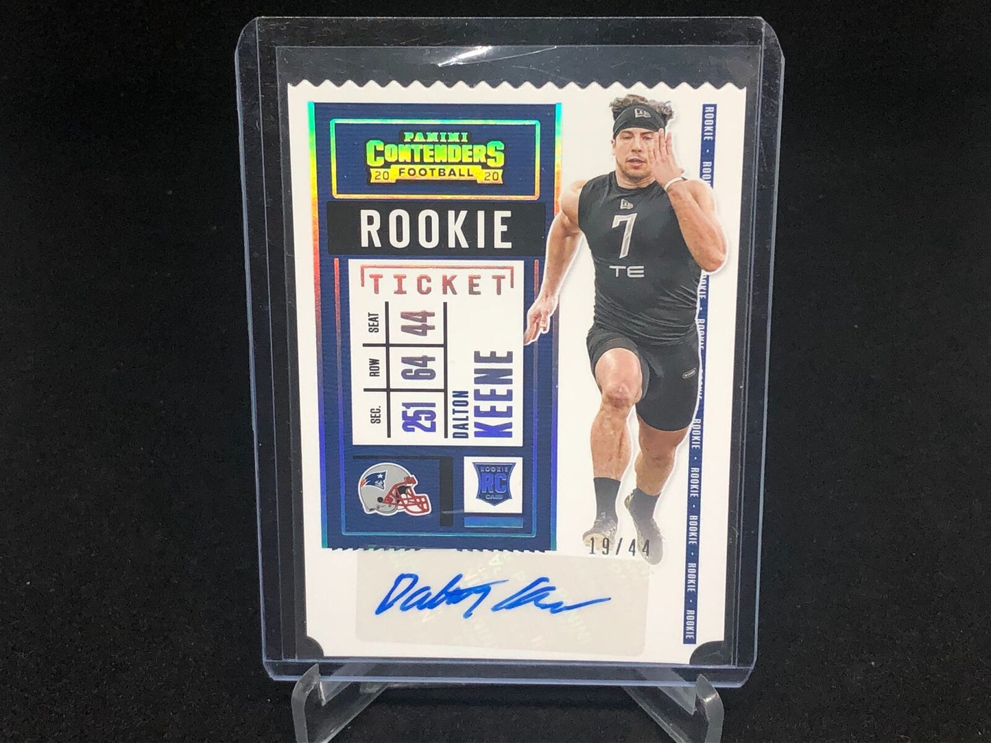 DALTON KEENE 2020 PANINI CONTENDERS ROOKIE TICKET STUB DIE CUT AUTO RC #D 19/44