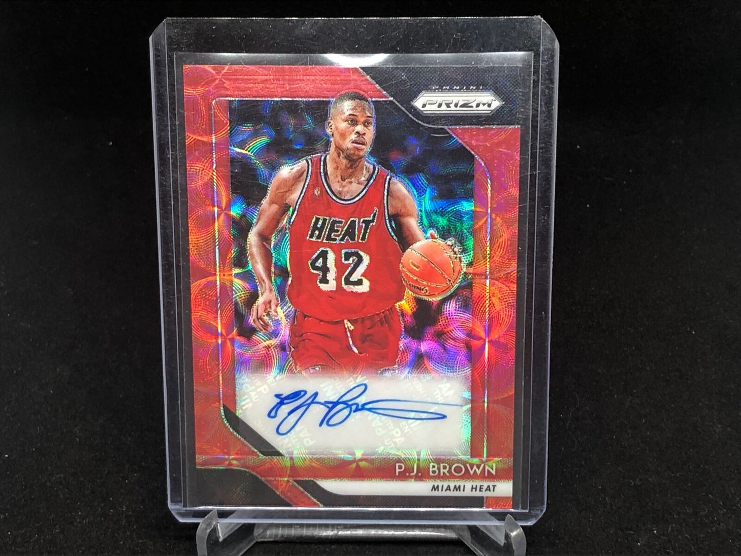 PJ BROWN 2018-19 PANINI PRIZM RED CHOICE PRIZM AUTO