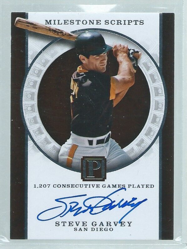 STEVE GARVEY 2016 PANTHEON MILESTONE SCRIPTS ON CARD AUTO #D 46/99