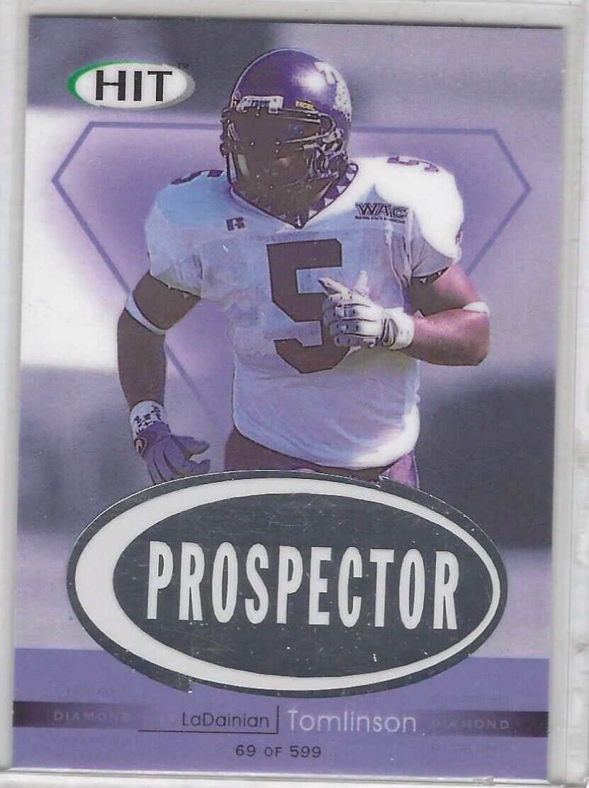 LADAINIAN TOMLINSON 2001 SAGE HIT PROSPECTOR RC #D /599