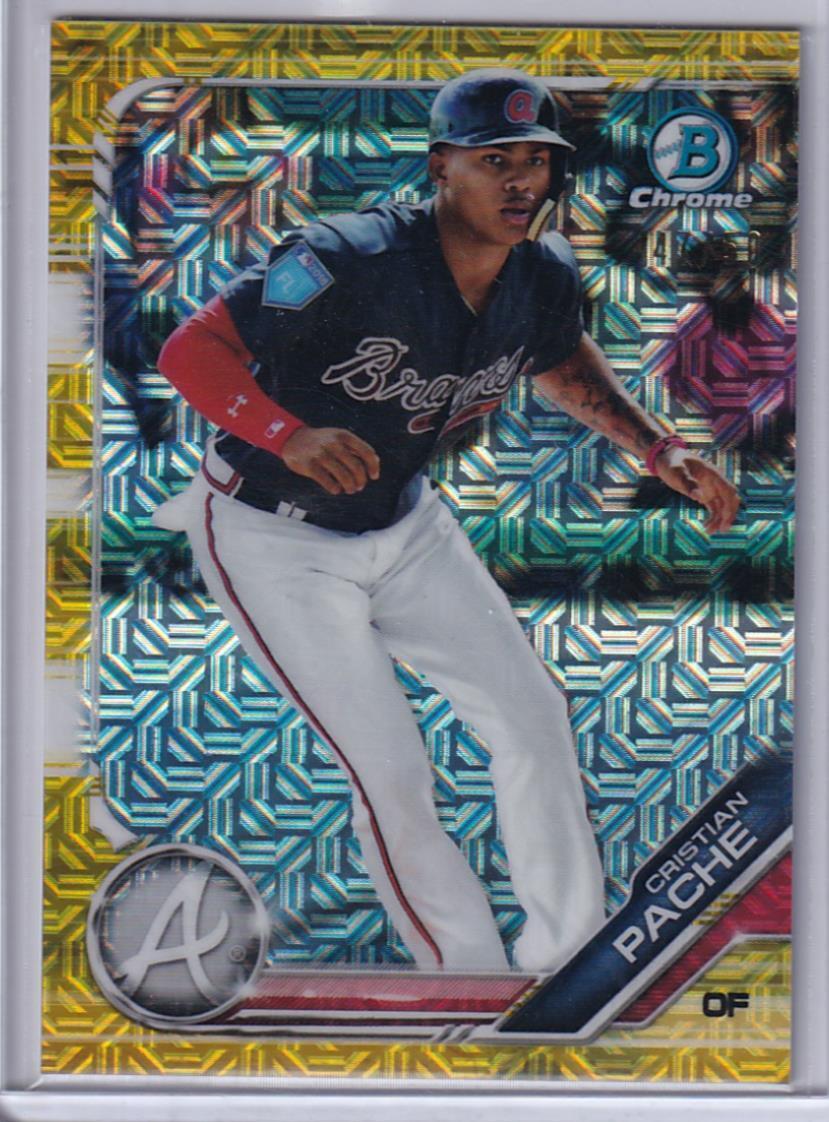 CRISTIAN PACHE 2019 BOWMAN CHROME PROSPECT GOLD MEGA BOX MOJO REFRACTOR #D 47/50