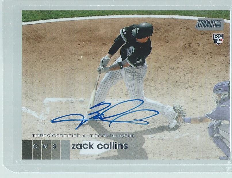 ZACK COLLINS 2020 TOPPS STADIUM CLUB ON CARD AUTO ROOKIE RC