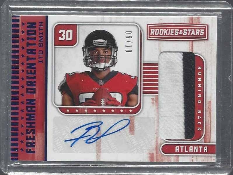 ITO SMITH 2018 ROOKIES & STARS FRESHMAN ORIENTATION BLUE 2 CLR PATCH AUTO RC /10