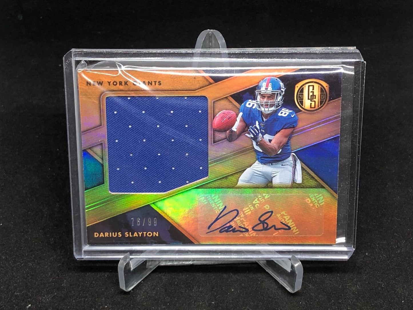 DARIUS SLAYTON 2019 PANINI GOLD STANDARD JERSEY AUTO RC #D 76/99
