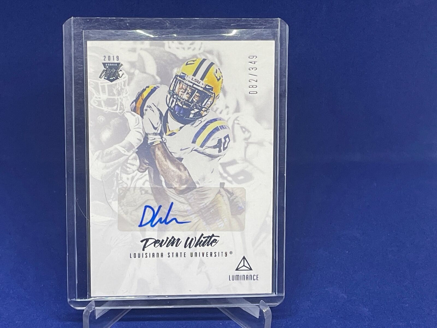 DEVIN WHITE 2019 PANINI LUMINANCE INK ROOKIE AUTOGRAPH AUTO RC #D 82/349