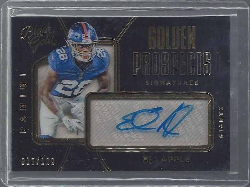 ELI APPLE 2016 PANINI BLACK GOLD GOLDEN PROSPECTS GIANTS AUTO RC #D 12/199