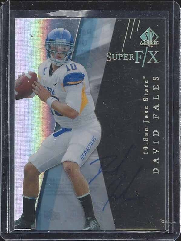 DAVID FALES 2014 SP AUTHENTIC SUPER F/X FX ON CARD ACETATE SUPER RARE AUTO RC 16