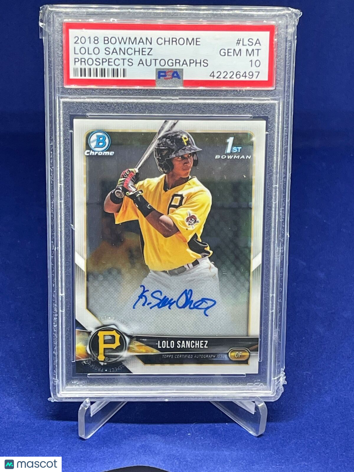 LOLO SANCHEZ 2018 BOWMAN CHROME PROSPECT AUTO ROOKIE RC PSA 10 GEM MINT