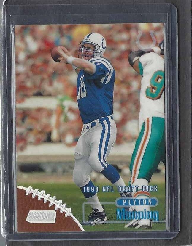 PEYTON MANNING 1998 TOPPS STADIUM CLUB NFL DRAFT PICK ROOKIE RC #195