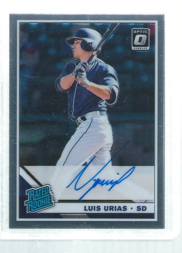 LUIS URIAS 2019 DONRUSS OPTIC RATED ROOKIE ON CARD AUTO RC