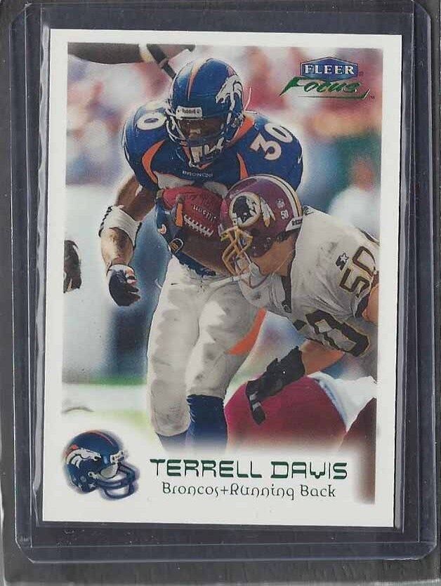 TERRELL DAVIS 1999 FLEER FOCUS GREEN BRONCOS #D 260/300