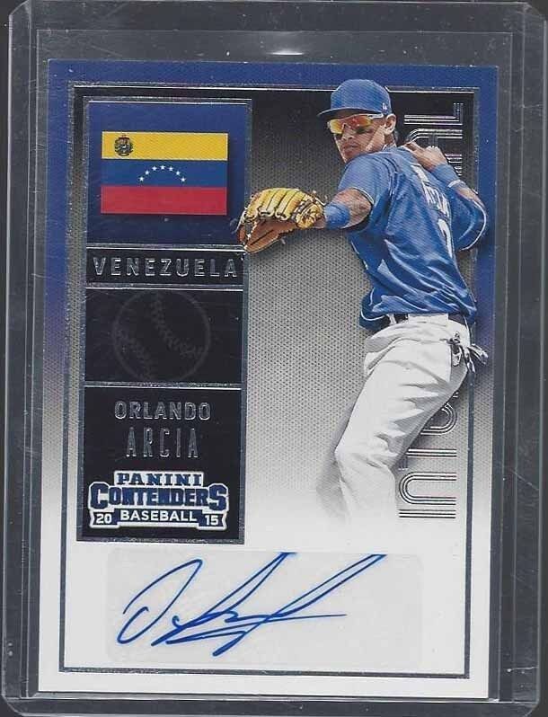 ORLANDO ARCIA 2015 PANINI CONTENDERS INTERNATIONAL PROSPECT AUTO #13
