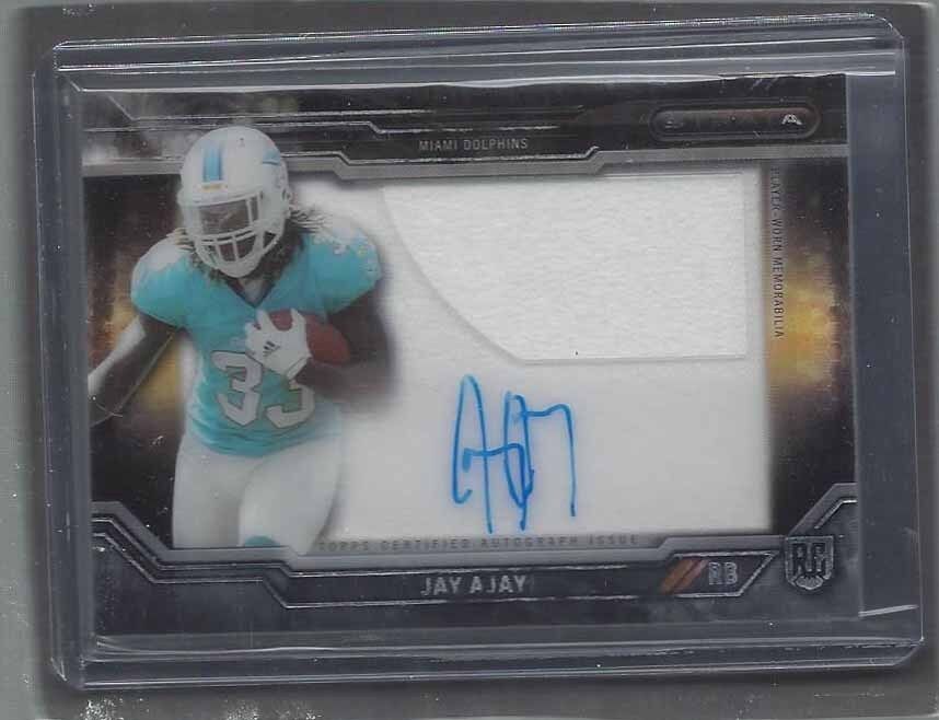 JAY AJAYI 2015 TOPPS STRATA CLEAR CUT JERSEY ON CARD ROOKIE AUTO RC
