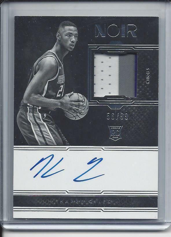 HARRY GILES 2017-18 PANINI NOIR BLACK & WHITE RPA 3 COLOR PATCH AUTO RC #D 56/99