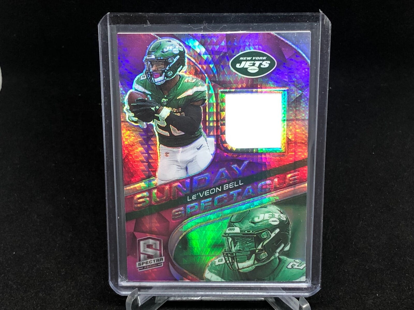 LEVEON BELL 2020 PANINI SPECTRA PINK SUNDAY SPECTACLE PATCH #D 8/25