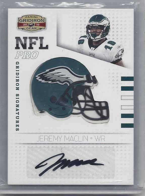 JEREMY MACLIN 2010 GRIDIRON GEAR NFL PRO TEAM HELMETS AUTO #D 16/25