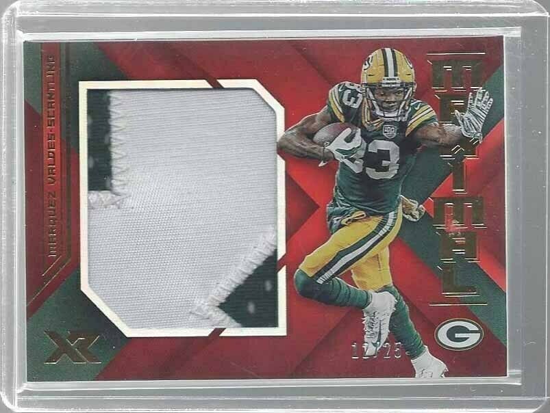 MARQUEZ VALDES SCANTLING 2019 PANINI XR MAXIMAL ORANGE JUMBO PACKERS PATCH /25