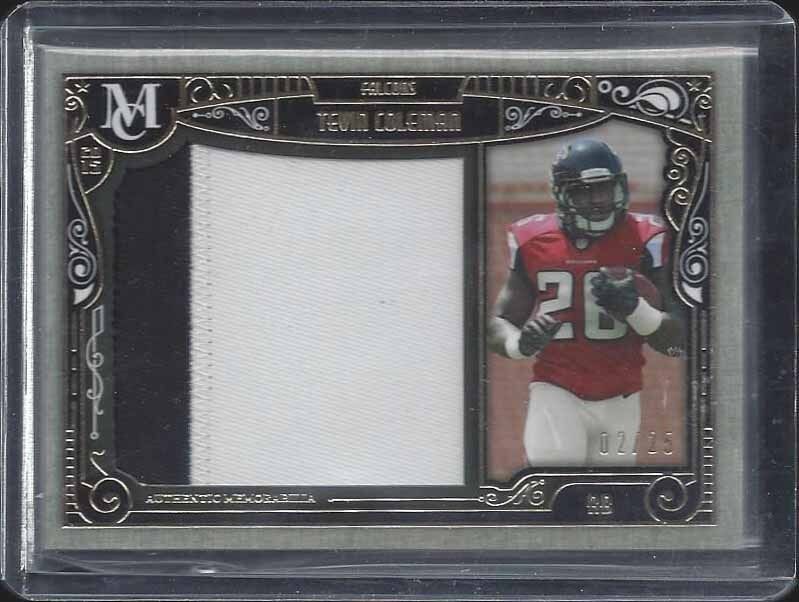 TEVIN COLEMAN 2015 TOPPS MUSEUM GOLD JUMBO 2 COLOR FALCONS ROOKIE PATCH RC /25