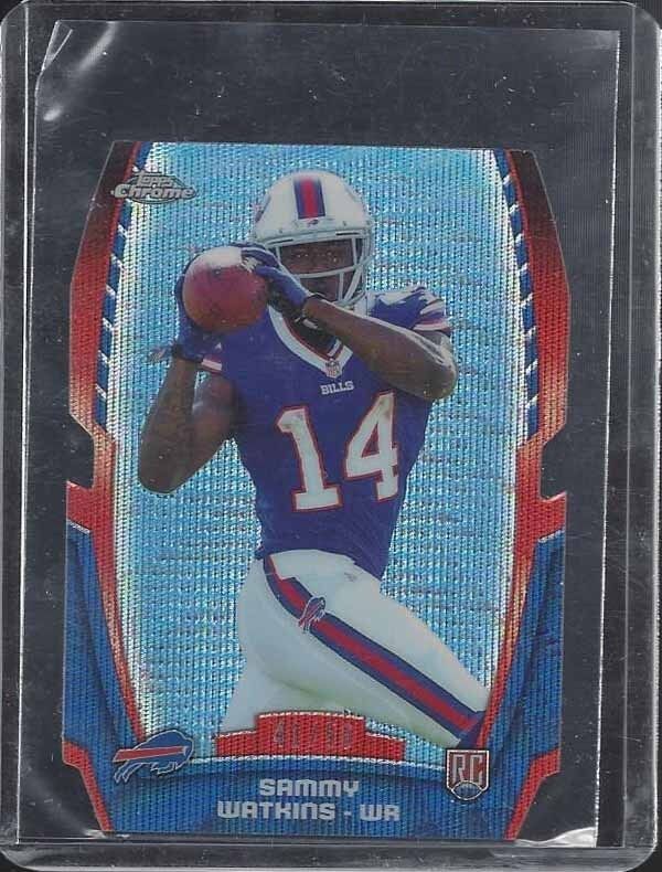 SAMMY WATKINS 2014 TOPPS CHROME MINI DIE CUT BLUE WAVE REFRACTOR RC #D 41/50
