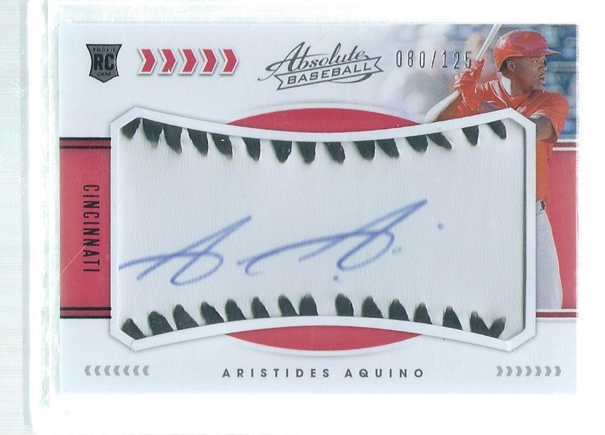 ARISTIDES AQUINO 2020 ABSOLUTE SWEET SPOT ON CARD AUTO ROOKIE RC #D 80/125