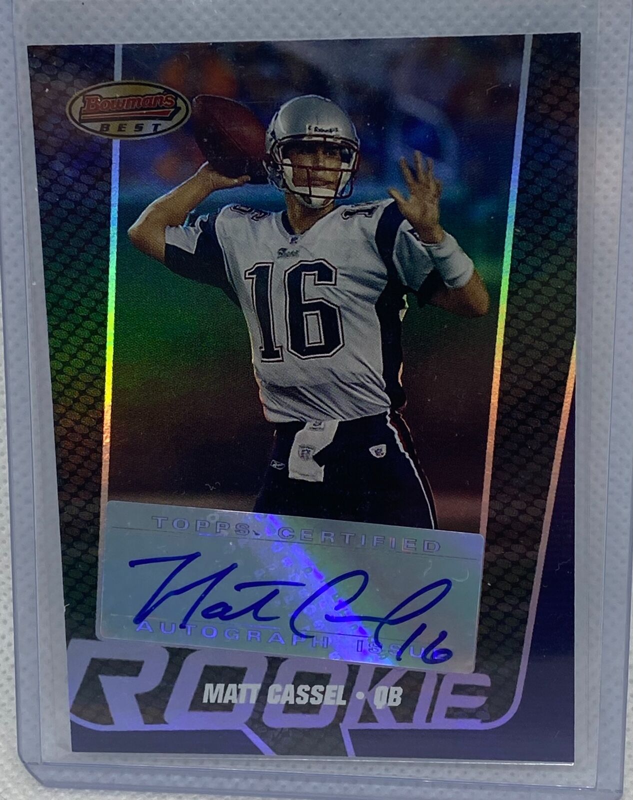 MATT CASSEL 2005 TOPPS BOWMAN'S BEST AUTO RC #D 4/999