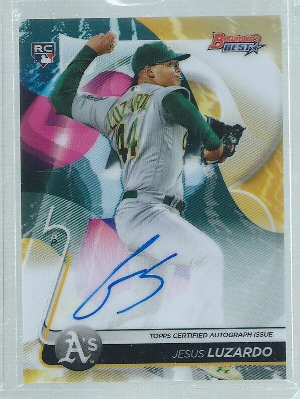 JESUS LUZARDO 2020 BOWMAN'S BEST ON CARD AUTO ROOKIE RC