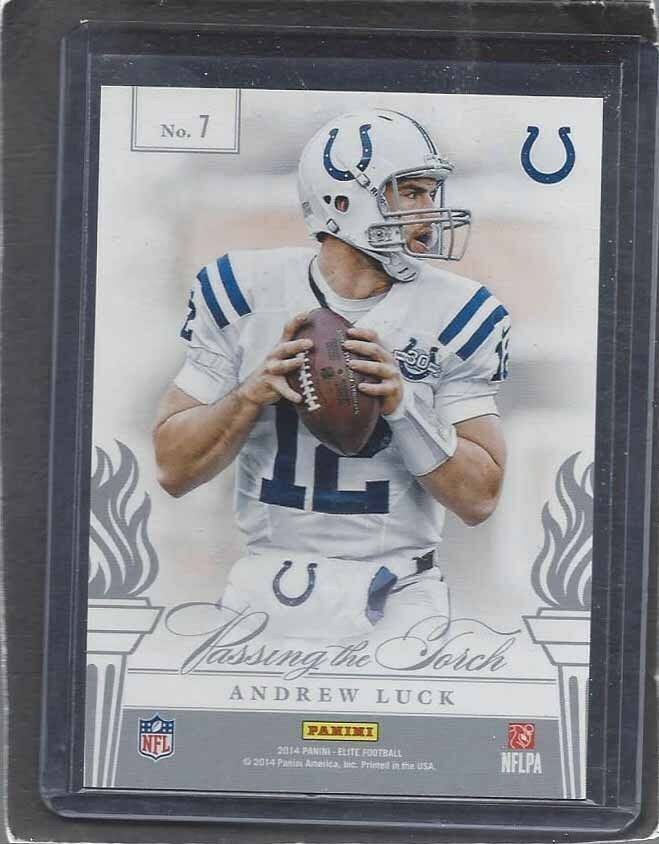 PEYTON MANNING ANDREW LUCK 2014 PANINI ELITE PASSING THE TORCH COLTS #7