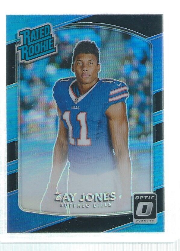 ZAY JONES 2017 DONRUSS OPTIC HOLO RATED ROOKIE BLACK RC #D 25/25