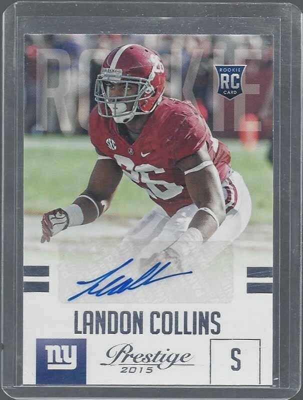 LANDON COLLINS 2015 PRESTIGE GIANTS ALABAMA ROOKIE AUTO RC #260