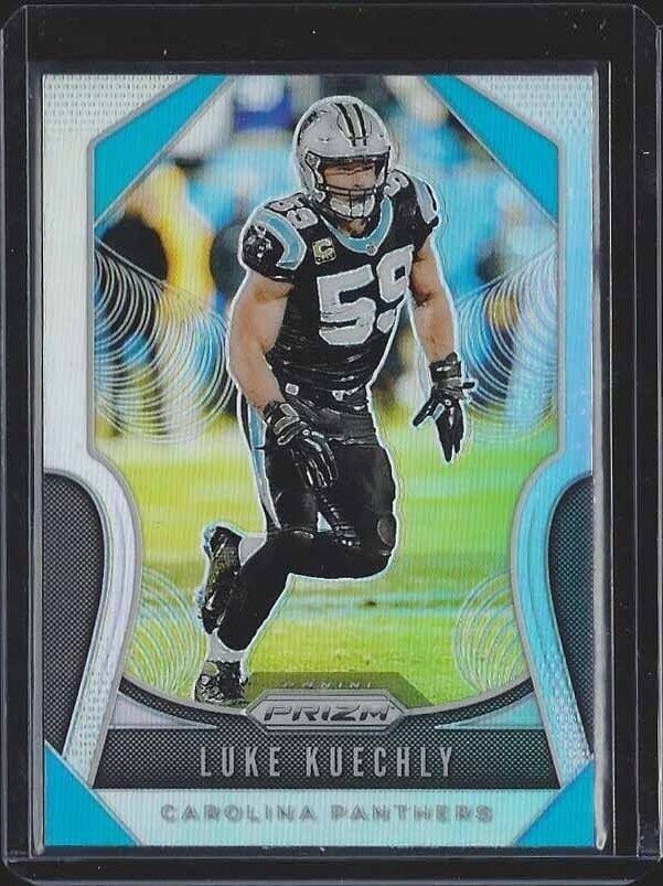 LUKE KUECHLY 2019 PANINI PRIZM SILVER PRIZMS SSP RARE SHORT PRINT #181