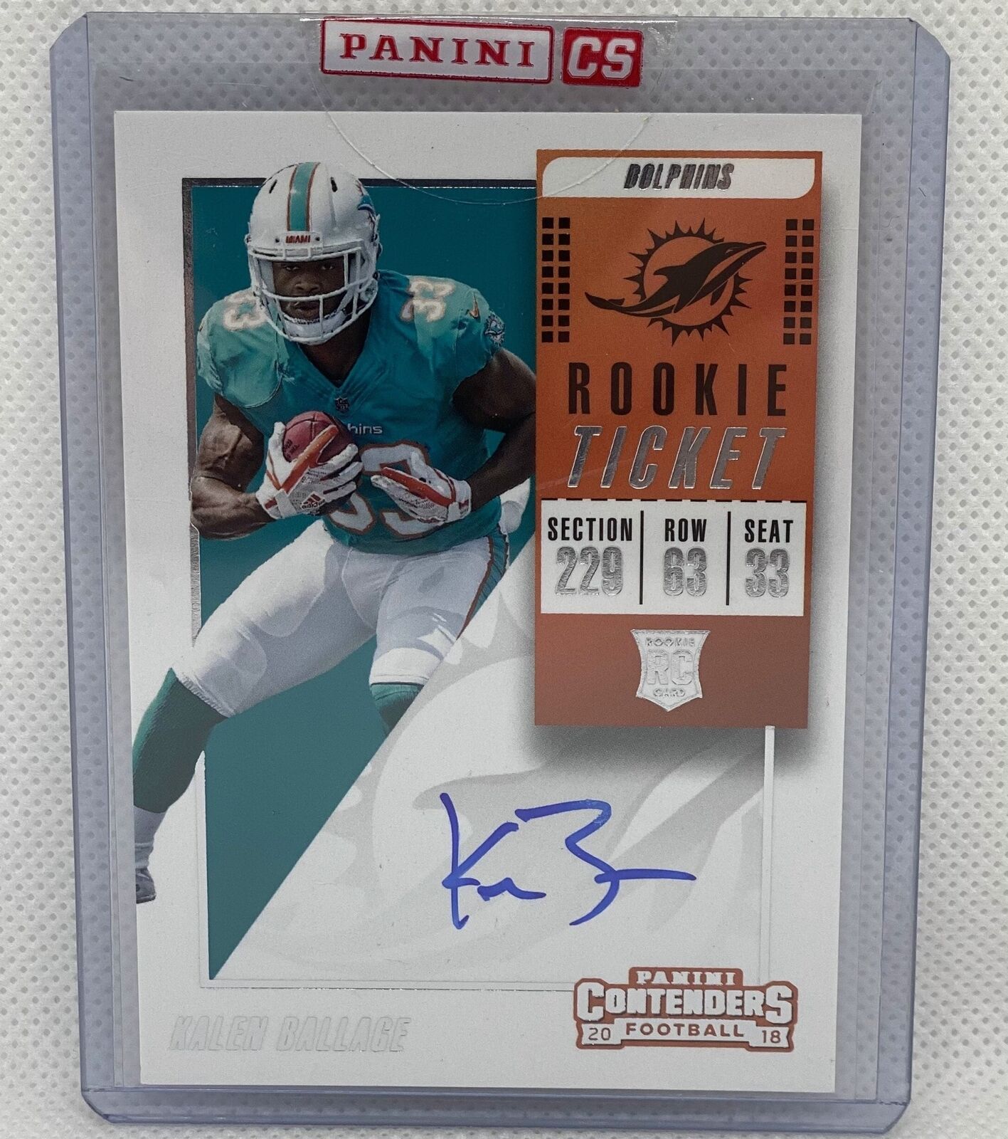 KALEN BALLAGE 2018 PANINI CONTENDERS ROOKIE TICKET ON CARD AUTO RC #134