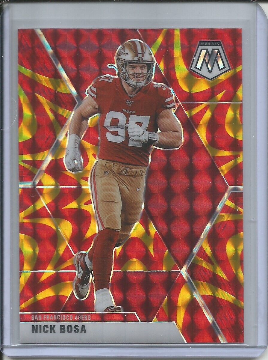 NICK BOSA 2019-20 PANINI MOSAIC REACTIVE GOLD PRIZM 49ERS