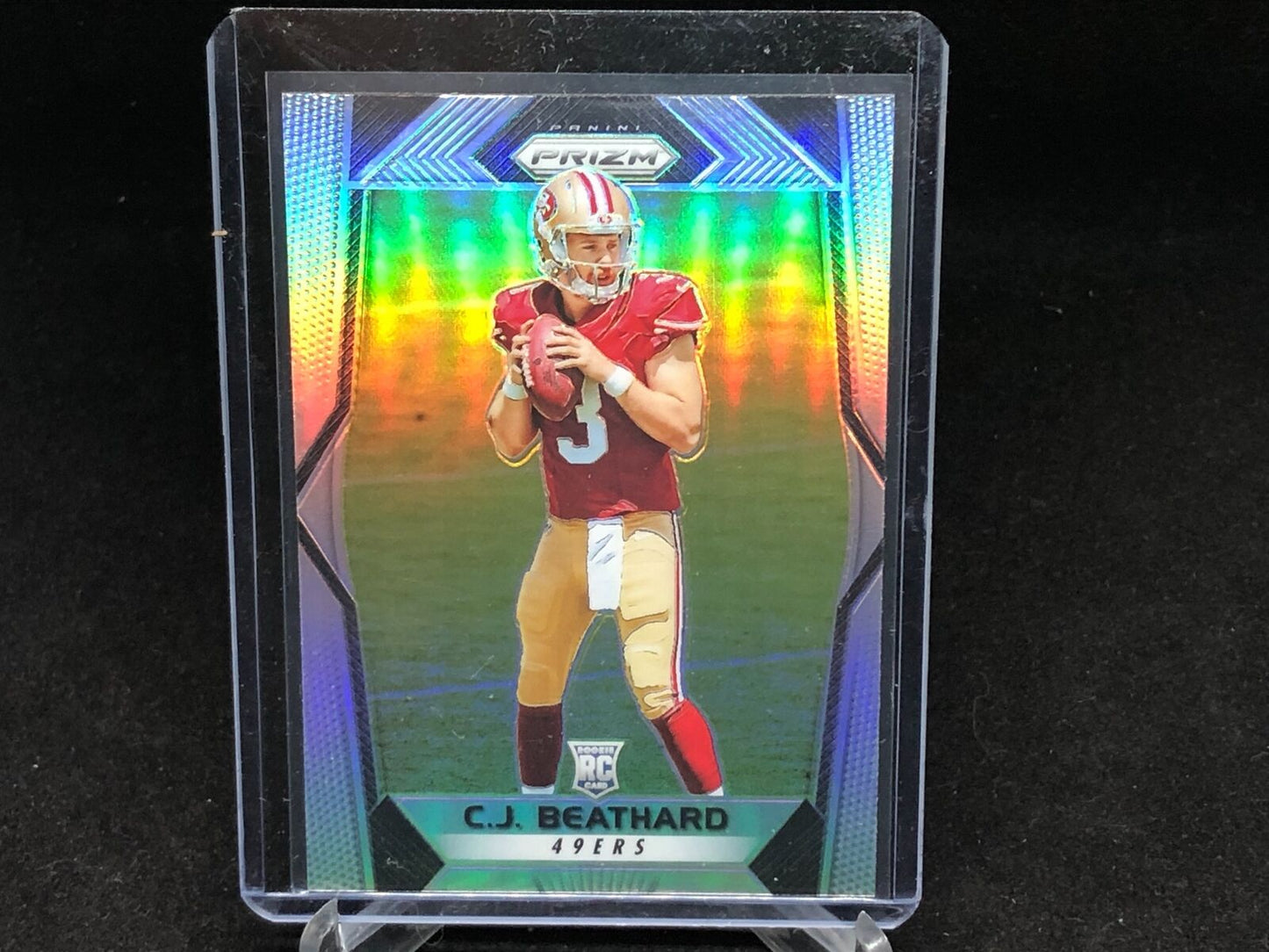 CJ BEATHARD 2017 PANINI PRIZM SILVER PRIZM RC # 215