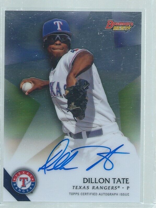 DILLON TATE 2015 BOWMAN'S BEST PROSPECT ON CARD AUTO
