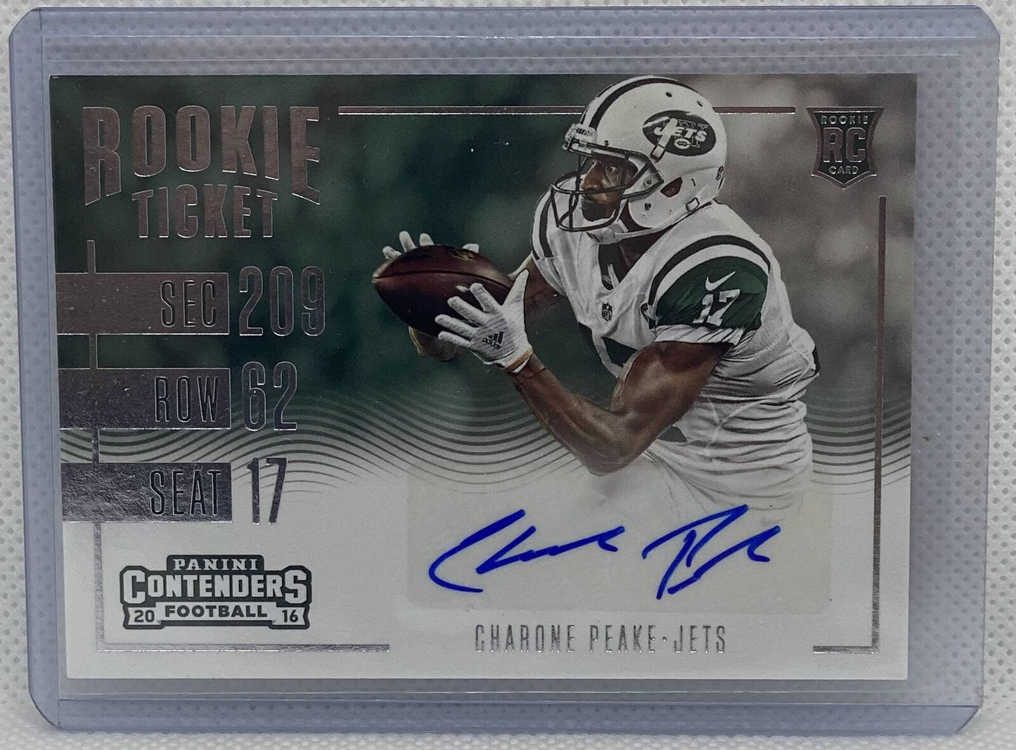 CHARONE PEAKE 2016 CONTENDERS ROOKIE TICKET SP VARIATION AUTO RC #260
